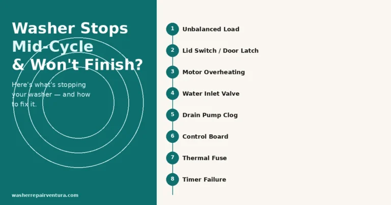 Washer Stops Mid-Cycle and Won’t Finish? Here’s Why